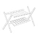 Relaxdays Kofferständer, klappbar, Bambus, HBT: 56 x 68,5 x 41,5 cm, Gepäckständer mit Ablage, Kofferablage Hotel, Natur