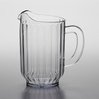 Clear SAN Plastic Beverage Pitcher 60oz. Plastic, Serve Soda, Lemonade, Juice,For Bars, Parties