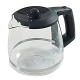 Lichtblau Glaskanne anthrazit für Bosch Kaffeemaschine TKA6A I Ersatzkanne passend für Kaffeemaschine TKA6A044 und TKA6A047 I Ersatz-Glaskanne Filterkaffeemaschine I Zubehör Bosch Kaffeemaschine