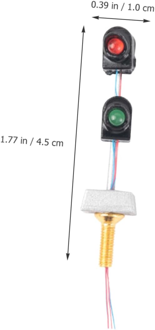 DOITOOL 2pcs Road Signal Light Model Table Decor Miniature Landscape Train Accessories