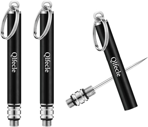 Image of Portable Mini Titanium Toothpicks Holder, 2 Pieces Stainless Steel Metal Toothpicks Holder Reusable Toothpick Holder for Home Outdoor(Black)