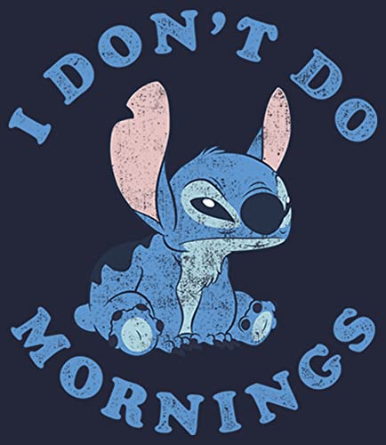 Image of Junior's Lilo & Stitch I Don't Do Mornings Stitch Cowl Neck Sweatshirt