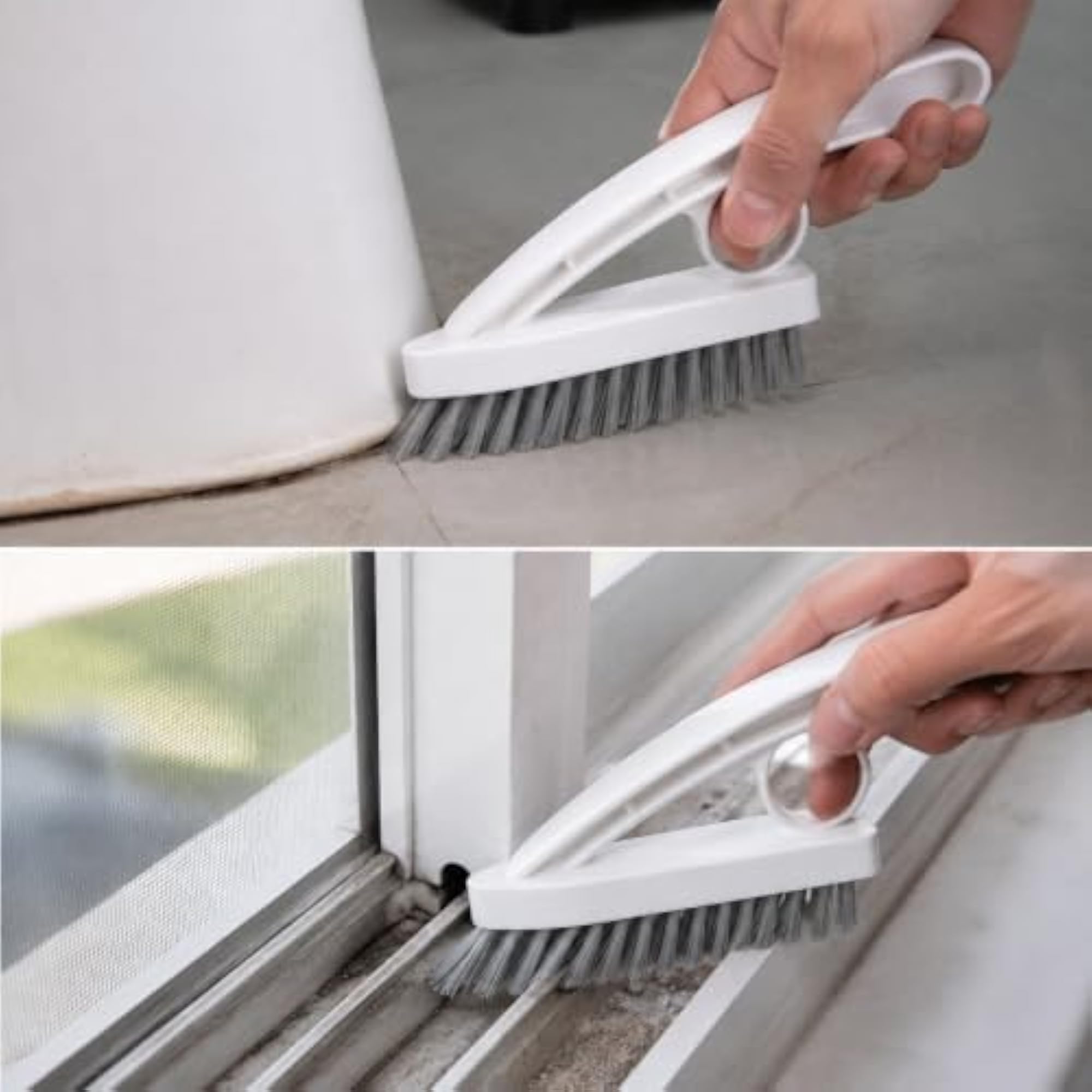 Triangular Corner Brush for Bathroom Floor Gaps Cleaning