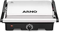 Grill Arno Dual Inox GNOX - Abertura 180°, Ajuste Altura e Controle de Temperatura, 220V