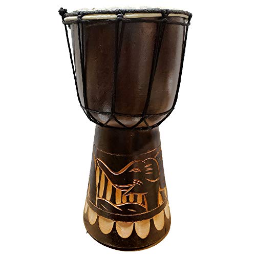 image for Stoneage Arts Djembe Drum Carved Bongo African inspired music also a u