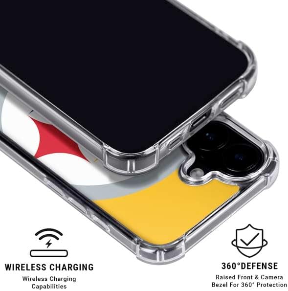 Skinit Phone Case Compatible with MagSafe iPhone 16 - Officially Licensed NFL Pittsburgh Steelers Large Logo Design