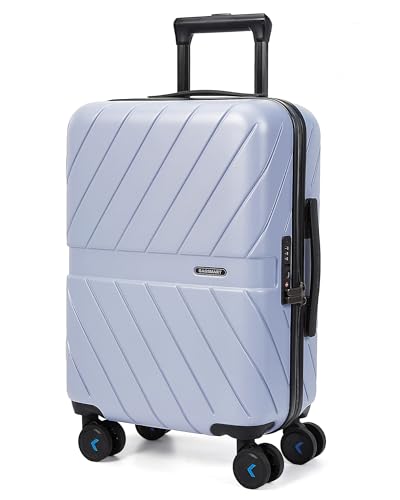 Image of BAGSMART Carry On Luggage 22x14x9 Airline Approved, 20 Inch Lightweight Carry On Suitcase, Hard Shell Luggage with Spinner Wheels, 20 Inch Rolling Suitcases, Purple
