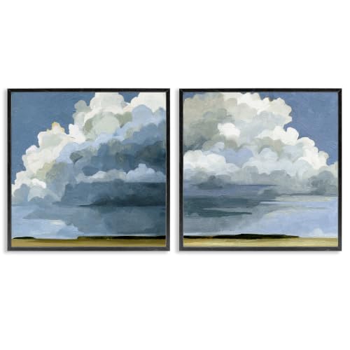 Weather Landscape Sky, 12 x 12 Inch Framed Giclée Print Set