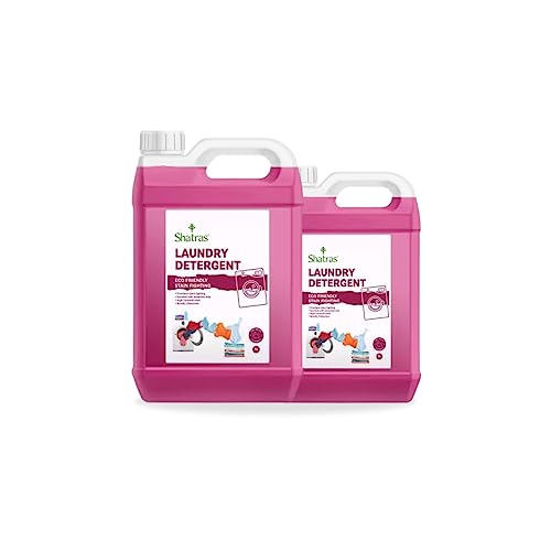 Shatras Pink Lily Liquid Detergent 10 Litres (Pack of 2 x 5L) | Suitable for Top & Front Load Washing Machines and Hand Wash | Eco-Friendly Formula with Natural Ingredients | Long-Lasting