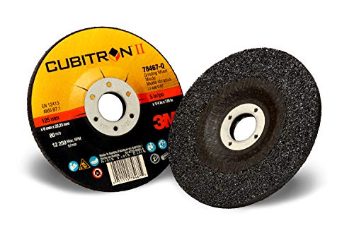 3M Cubitron Ii Depressed Center Grinding Wheel T27, 5" X 1/4" X 7/8 #TOP1