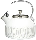 Kate Spade New York 886301 Charlotte Street Gray Metal Kettle, Grey, 2.5 qt (2.4 L)