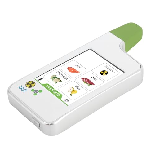 FTVOGUE Portable Digital Nitrate Tester and Food Radiation Detector Geigers Counter for Seafood Fruits Vegetables Meat Home Food Safety and Radiation Monitoring (White)