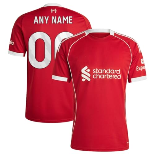 Customized Red Football Jersey | Personalized Sports T-Shirt with Custom Name & Number | Premium Dry-Fit, Breathable Red Fanwear | Comfort Jersey