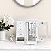 ZGZD White Jewelry Box for Girls Wooden Makeup and Accessories Organizer Ring Storage with 4 Drawers and Swing Door