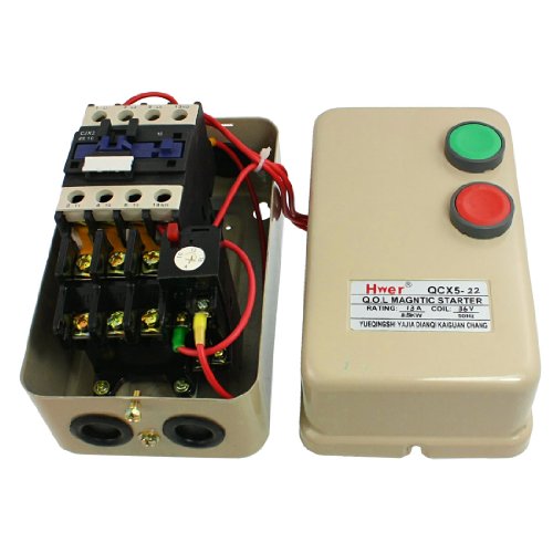Uxcell a12022000ux0332 7.5 HP Three Phase Motor Magnetic Starter AC Contactor 36V Coil 10-16 Amp, 3 Poles