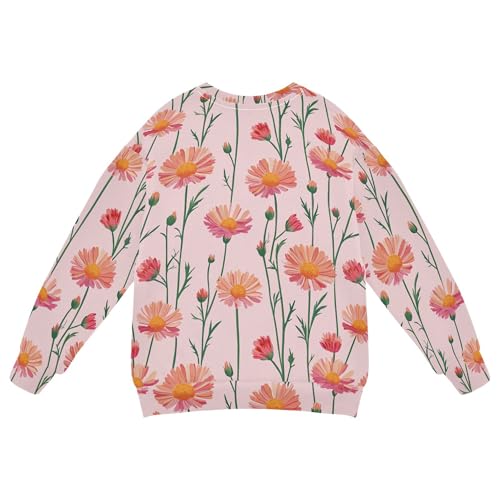 JUNZAN Cute Calendula Pink Kids Boys Hooded Sweatshirt Crewneck Hoodie for Boys Sports 4T2