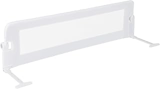 BABY JOY Bed Rails for Toddlers, Extra Long, Swing Down Safety Bed Guard for Convertible Crib, Folding Baby Bedrail for Kids Twin, Double, Full Size Queen & King Mattress (60-Inch, White)