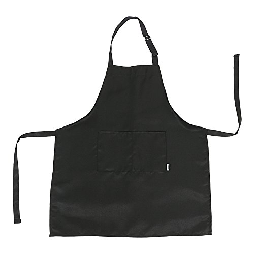 GWHOLE Grembiule Unisex in Nero con 2 Tasche