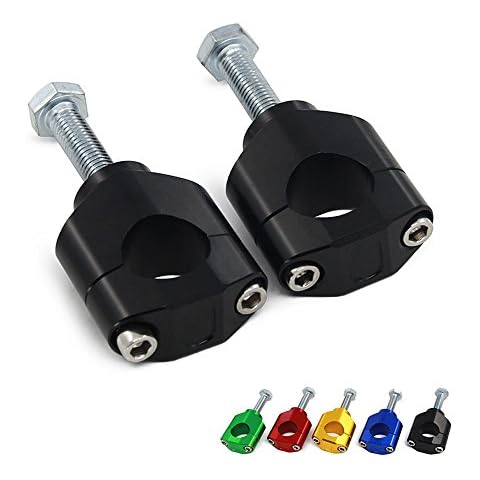 1 1/8" 28mm CNC HandleBar Bar Risers Clamp Mount Adapter For Motorcycle Hand bar CR125R CR250R CRF250R CRF450R CRF450RX CRF250X CRF450X KX125 KX250 KX250F KX450F RMZ250 Black Cover