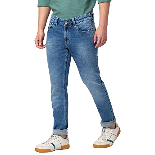 Image of Spykar Men's Slim Fit Low Rise Casual Jeans