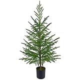 southside norfolk Estable y resistente a la intemperie: fabricado con seda, materiales plásticos y una base de maceta negra resistente, este pequeño árbol de Navidad soporta diversas condiciones climáticas, lo que lo hace perfecto para decoraciones navideñas al aire libre.