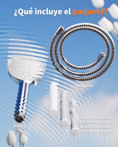 Miniatura 7 de Cabezal De Ducha Y Manguera De Filtro De Agua Dura, Cabezal De Ducha Cobbe Con 1 Paquete De Filtro De Ducha De 20 Etapas Y 2 Filtros De Ducha De Carbono 2.0 De Repuesto, Cabezal De Ducha Suavizante De