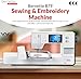 Bernette B79 Sewing Embroidery Machine Combo | Touchscreen LCD Display | Includes $500 Embroidery Kit with Designs Thread Hoops Tools | Quilting Presser Feet Bobbins Needle Threader LED Light