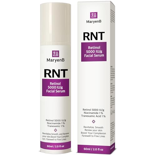 Retinol 5000IU, Niacinamide 1%, Tranexamic Acid 1% Face Serum – Moisture Enhancing Essence with Hyaluronic Acid, Vitamin E, Gentle for Daily Skincare, 2 Fl Oz (60ml)