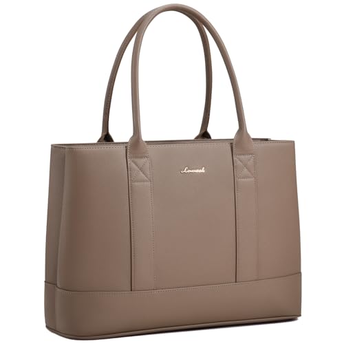 LOVEVOOK Laptop Bag for Women, 15.6 inch Computer Work Tote Bag, Waterproof Leather Shoulder Bag, Large Capacity Business Handbag, Office Briefcase for Gift, Travel, Teacher by LOVEVOOK - Used condition - US$26.44