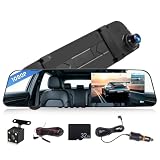 Mirror Dash Cam Front and Rear 1080p Full View 4.5" Camera
