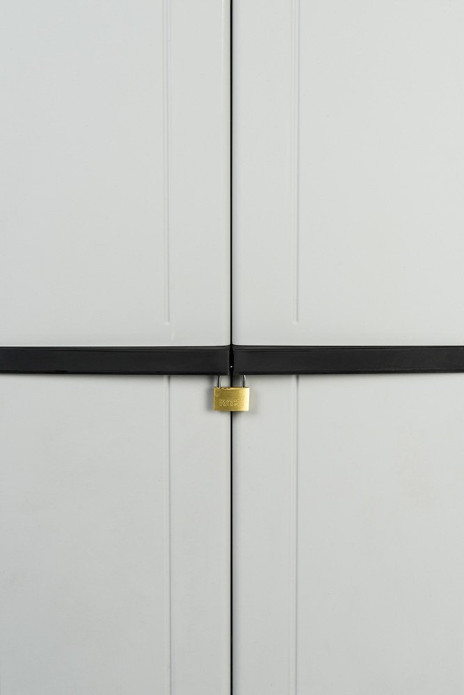 Kreher Kunststoffschrank Werkstattschrank, abschließbar, Grau