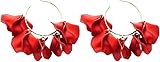 QKEPCY Pendientes Mujer Círculo Colgantes Elegante Gota Statement Vintage Florales Exagerada Bohemio Joyería para Niñas Borla Fiesta