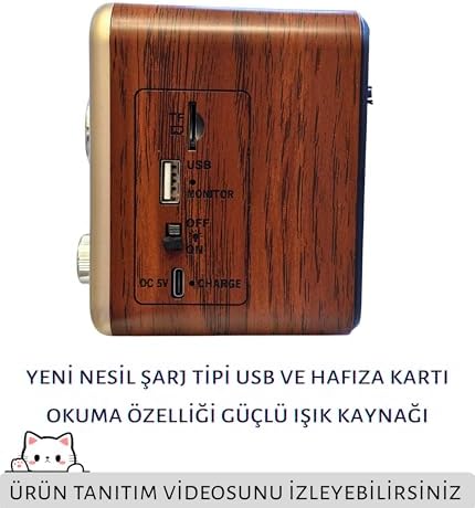 Retro - Sılver Nostaljik Radyo Bluetootlu Mini Kibar Fm Radyo (Kılcal Çizikler - Hafif Defolu) - Görsel 5