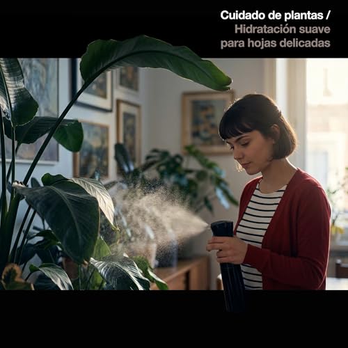 Miniatura 4 de Portentum Bote Spray Pulverizador Agua 300 Ml Atomizador Recargable De Niebla Fina Con Pulverización Continua Diseño Ergonómico Para Cabello, Plancha, Plantas Y Limpieza