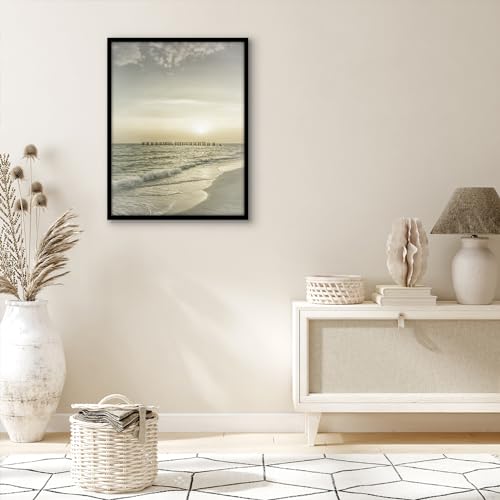 Americanflat 20x26 Picture Frame with Polished Plexiglass - Streamline Collection - Thin Border Picture Frame for Wall Display - Hanging Hardware Included - Black