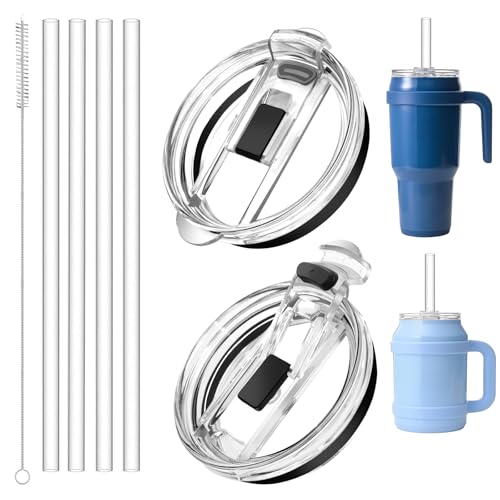 UWSTE 2Pack Replacement Lids Compatible With Reduce 50 oz 40 oz Tumbler, Replacement Straw for Reduce Tumbler, Leak Proof Perfect Fit, BPA Free.