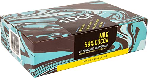 Keto Chocolate Bars By Edge, Snack Size | Creamy Milk | Stevia Sweetened, Diabetic, Low Carb, Sugar Free, Soy Free, And No Gmo's! #TOP2