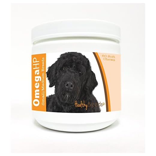 Healthy Breeds Portuguese Water Dog Omega HP Fatty Acid Skin and Coat Support Soft Chews 60 Count