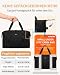 ECOHUB 30L Reisetasche Handgepäck Groß, für Easyjet Handgepäck 45x36x20, Faltbare Handgepäck Tasche für Flugzeug, Sporttasche mit Abnehmbar Nass-Tasche, Weekender Damen Herren(Schwarz)