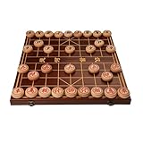 Jeu d'échecs Chinois de stratégie for 2 Joueurs, Jeu de Voyage avec pièces en hêtre et éch...