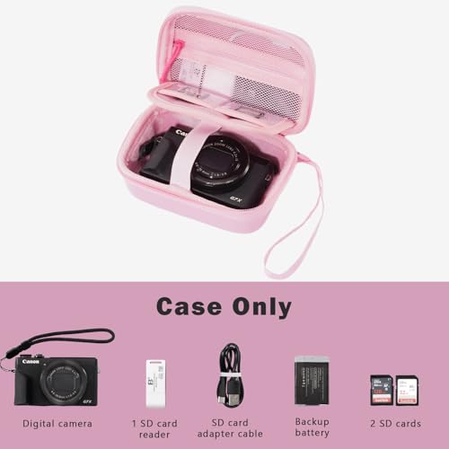 ProCase Hard Shell Digital Camera Case for Canon G7X Mark III -Pink by ProCase - Used condition - Image 5