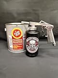 Gallon Amber FF Lanolin Undercoating Fluid, Standard Economy Undercoating Gun, and 1 Black Quart Bottle