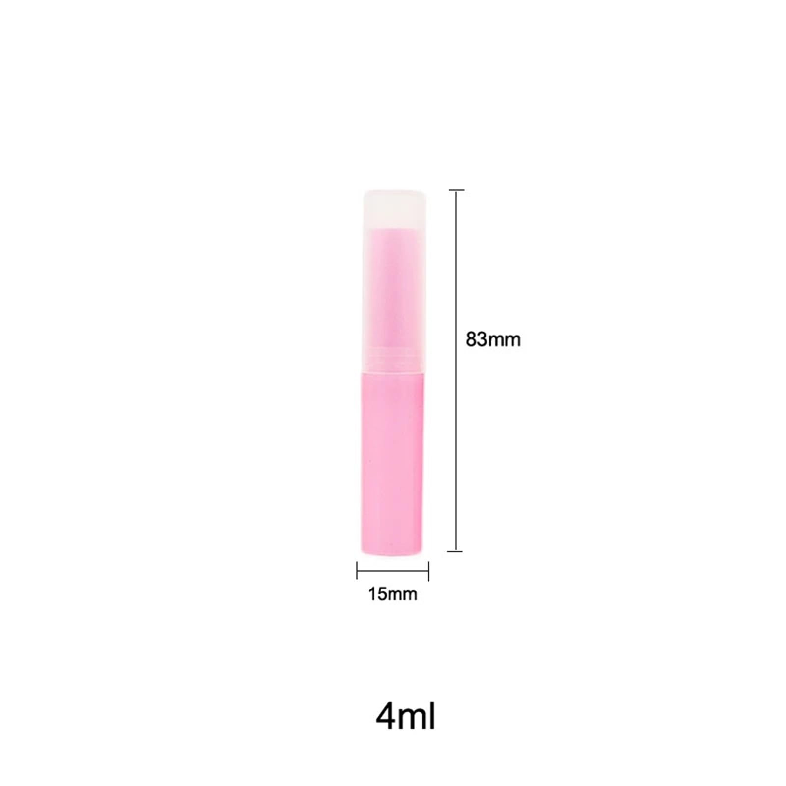 Contenitori per balsamo per le labbra, 30/50/100 pezzi, 4 ml, contenitori per balsamo per labbra con tappi, portatili, mini tubetti vuoti, per rossetti, cosmetici da viaggio (beige, 50 pezzi)