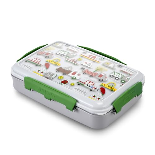 Image of Nayasa On The Go DLX 900 ml BPA Free Plastic Lunch Box | Leak Proof | Spacious Tiffin Box | Durable Food Storage | White