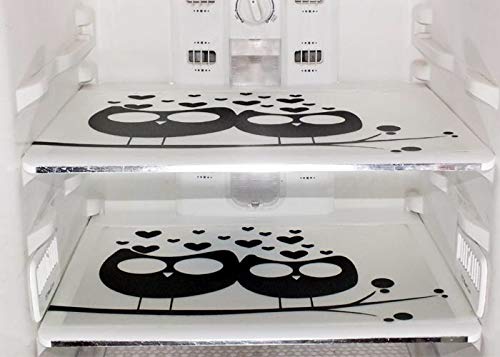 Kuber Industries Love Birds Design 6 Piece PVC Refrigerator Mat Set - Multicolour