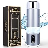 Hydrogen Water Bottle,Up to 6000 PPB,Advanced SPE/PEM Technology Generator,8oz Rechargeable Portable Bottle with LED Display