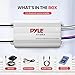 Pyle Auto 4-Channel Marine Amplifier - 200 Watt RMS 4 OHM Full Range Stereo with Wireless Bluetooth & Powerful Prime Speaker - High Crossover HD Music Audio Multi Channel System PLMRMB4CW White