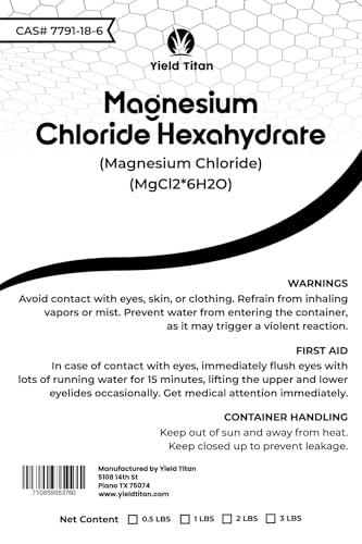 Yield Titan Magnesium Chloride Hexahydrate (Magnesium Chloride) (MgCl2·6H2O) - Chemical (0.5lb)