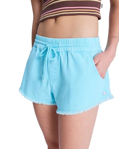Short Roxy Scenic Route élastique et léger en bleu denim