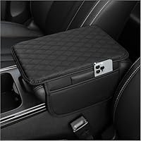 Armlehne Auto, Armlehnen Polster Auto Universal Inklusive 2 Aufbewahrungstasche, Mittelkonsole Autos Box Matte Memory-Schaum, Armlehnenschoner Auto-Innenzubehör für die Meisten Fahrzeuge (Schwarz)
